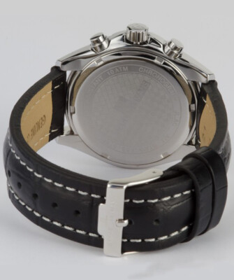 Pre-owned Jacques Lemans Sports 'action 2017' Quartz Watch 42mm S/s Case Black Dial 42-5a