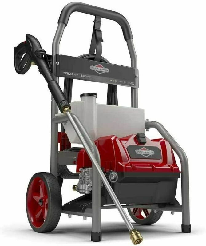 Briggs & Stratton 20680 Electric Pressure Washer, 1800 PSI, Red/Gray/Titanium