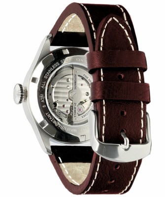 Pre-owned Annie Iron  Cockpit Automatic Watch 42mm Case Exhibition Back Black Dial 5168-2