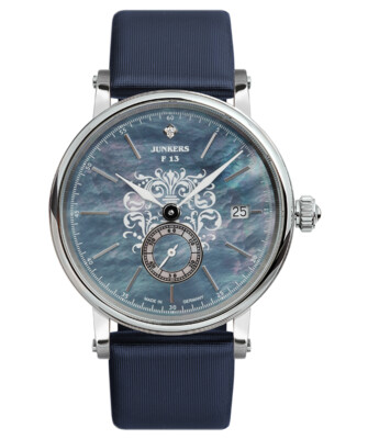 Pre-owned Junkers Expedition South America Lady Swiss Quartz Watch 36mm Blue Dial 6537-3