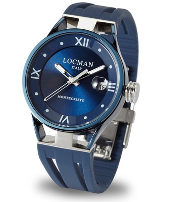 Pre-owned Locman Watch Montecristo Lady Only Time Quartz Movement 10atm 33mm Blue Dial