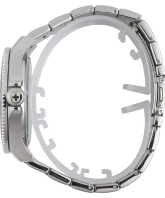 Pre-owned Swiss Military Cx  Calypso Diving Watch Swiss Quartz Date 10atm White Dial 2875