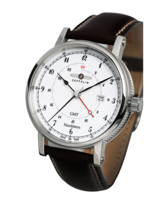 Pre-owned Zeppelin Nordstern 7546-1 Quartz Watch Swiss Ronda Movement 100m Wr White Dial