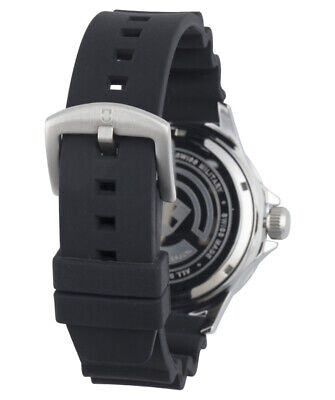 Pre-owned Swiss Military Cx  Calypso Diving Watch Swiss Quartz Date 10atm Red Dial 2883