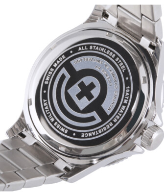 Pre-owned Swiss Military Cx  Calypso Diving Watch Swiss Quartz Date 10atm White Dial 2875