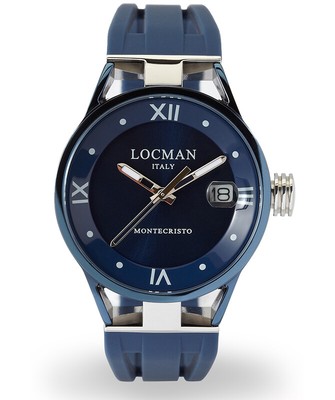 Pre-owned Locman Watch Montecristo Lady Only Time Quartz Movement 10atm 33mm Blue Dial