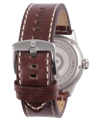 Pre-owned Swiss Military Cx  Spitfire Vintage Watch Swiss Quartz Date 10atm Silv Dial 2870