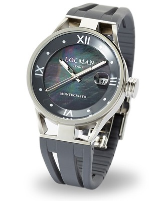 Pre-owned Locman Watch Montecristo Lady Only Time Quartz Movement 10atm 34mm Blk Mop Dial