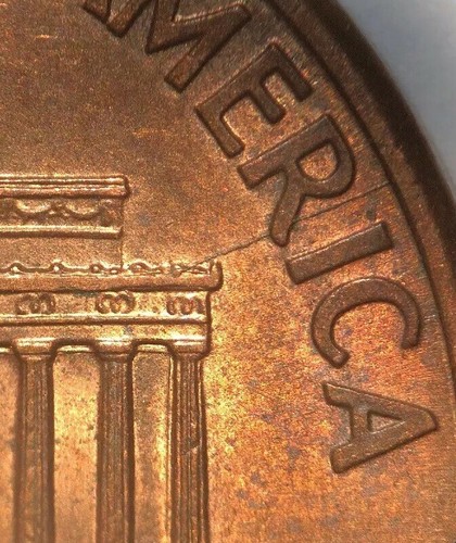 1998 Lincoln Cent Die Crack On Reverse