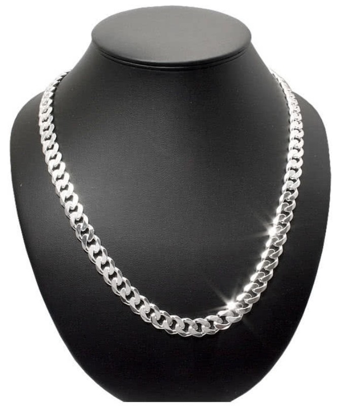 Pre-owned Handmade 7mm Mens Curb Cuban Link Chain Necklace Pendant 925 Sterling Silver 56gr 28 Inch