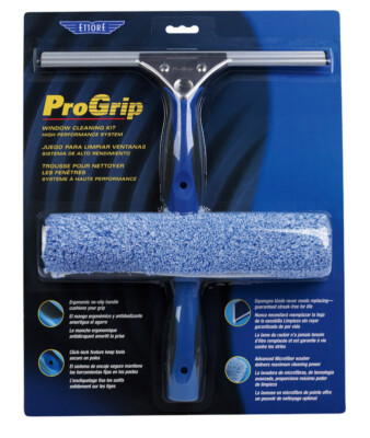 Ettore 65000 ProGrip Professional Window Cleaning Kit with Squeegee/Washer