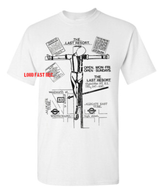 THE LAST RESORT T SHIRT skinhead mailorder oi! music shop classic vintage design
