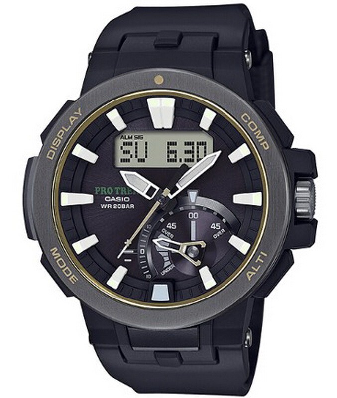 【美品】⭐️PRO TREK PRW-7000 電波ソーラー ブラック アナデジ Casio Pro Trek PRW-7000-1AJF Men's Black Watch for sale