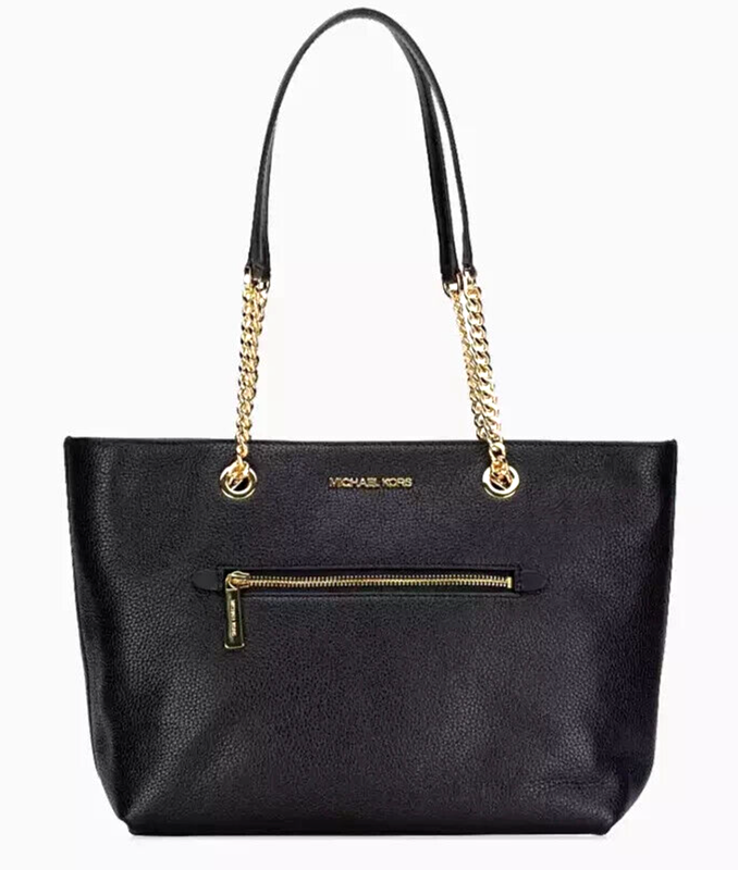 ショルダーバッグ・ポシェット POINT CHAIN TOTE SHOULDER BAG ( 4 COLOR) New Michael Kors Jet Set Medium Front Zip Chain Tote Pebble