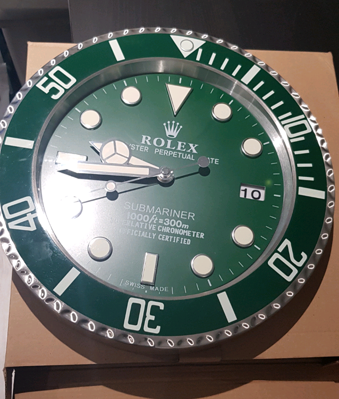 Rolex submariner dealer display wall clock in Newtownards, County