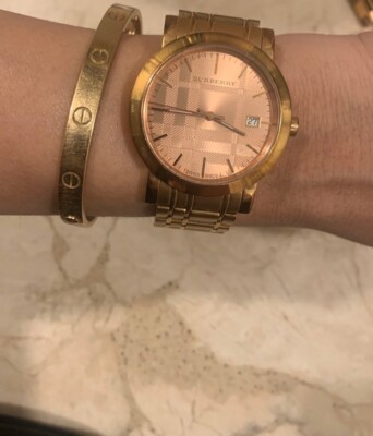 Mens gold burberry best sale watch
