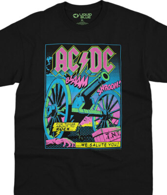 AC DC-TNT-WE SALUTE BLACKLIGHT-GLOWS IN Blk Light-SHIRT S-M-L-XL-XXL