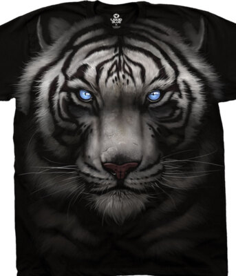 Liquid Blue Majestic White TIGER T-shirt L XL 2XL  Bengal Big Cat