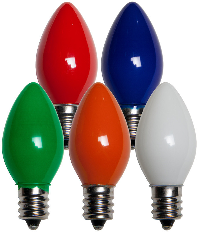 25 C7 Multi Color Ceramic Replacement Bulbs Christmas Party Holiday Wedding