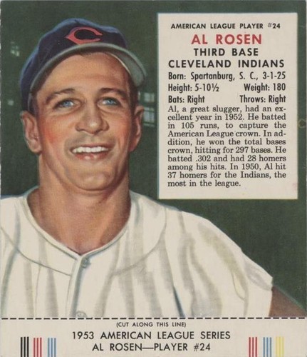 1953 Red Man Tobacco All-Star Team Baseball Trading Cards