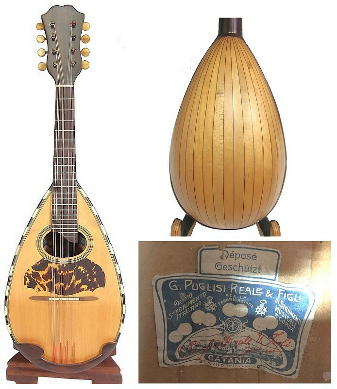 G.PUGLISI REALE&FIGLI マンドリン　高級 G.Puglisi Reale & Figli Antique Mandolin solid Spruce