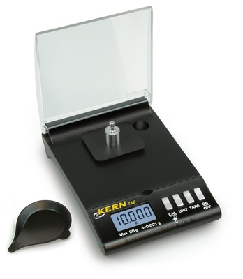 KERN Taschenwaage Karatwaage Diamantenwaage TAB-20-3; Ablesung: 20g, 0,001g