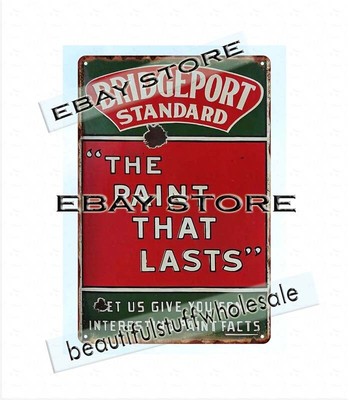 Bridgeport Standard Paint metal tin sign indoor wall hangings home