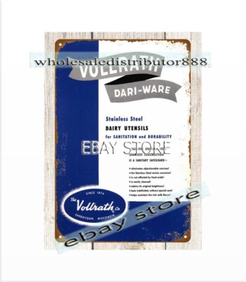 1956 Vollrath Dari-Ware dairy utensils tools manufacture maintenance metal tin