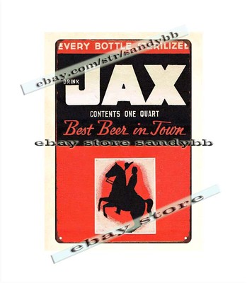1938 Jax Extra Pale Beer bar pub cafe alcohol metal tin sign tin garage signs
