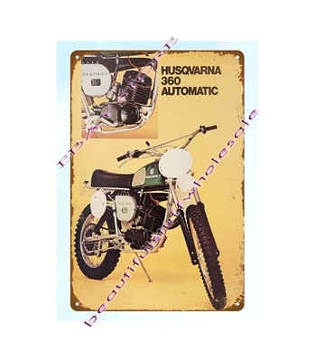 house 1977 motorbike 360 Automatic workshop man cave motorcycle metal tin sign