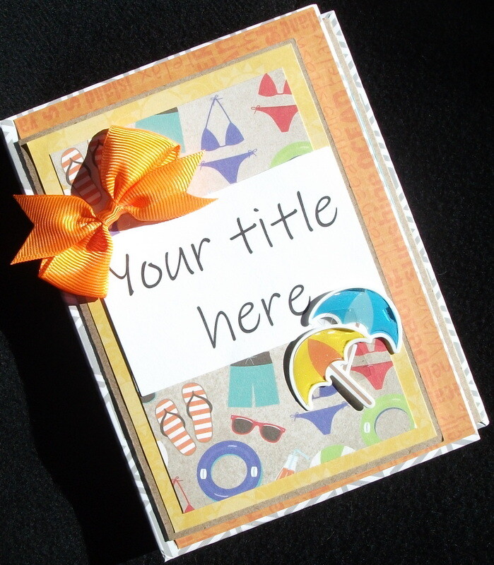 Personalized 4x6 Premade Beach scrapbook album