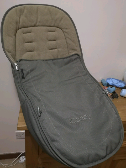 Icandy peach olive footmuff top