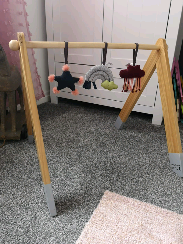 wooden baby gym mamas and papas
