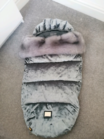 Crushed velvet footmuff sales