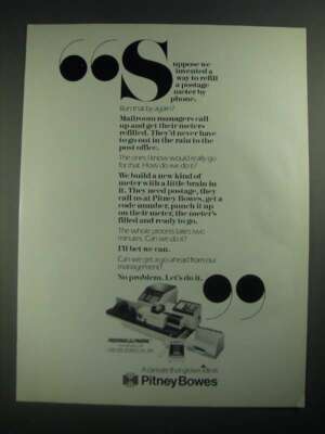 1987 Pitney Bowes Postage by Phone Ad - Suppose We Invented