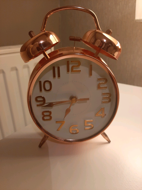 Rose gold traditional alarm clock in Southside, Glasgow Gumtree