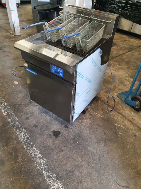 Commercial blueseal gas fryer fish and chips restaurant catering in