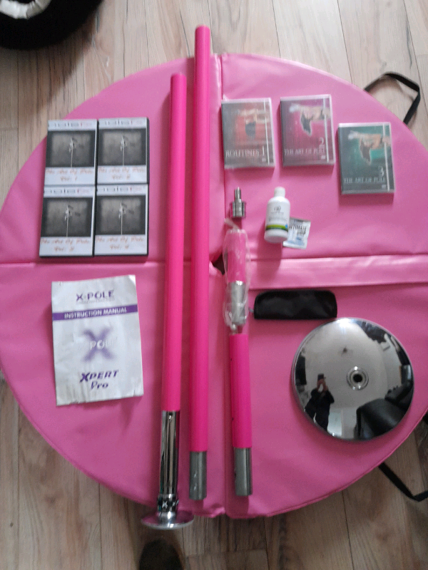 XPole© PRO XPERT (PX) 45mm Pink Spinning Pole + Loads of Extras in