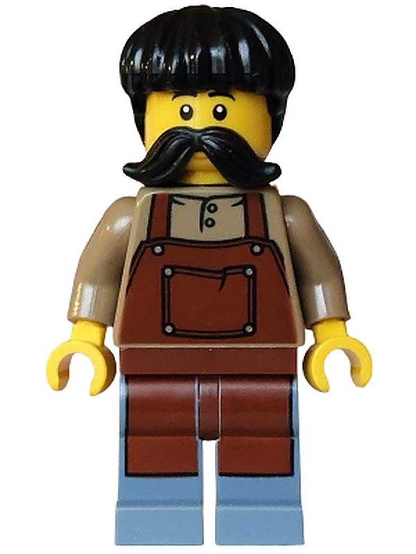 Pirate - Male, Reddish Brown Apron, Black Hair and (bdp260)