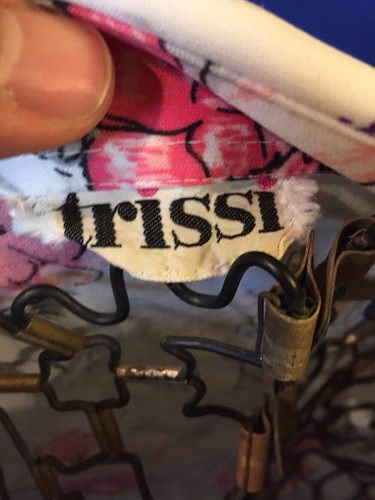 Vintage Trissi Blouse Floral Polyester Sz Small