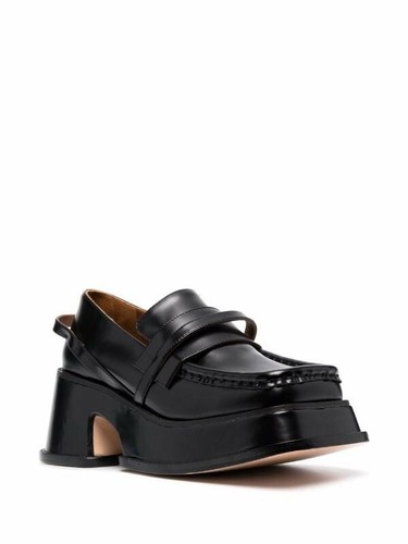 ☆shushu★ New! Shushu/Tong Black Platform Bow Loafers High Shine Size