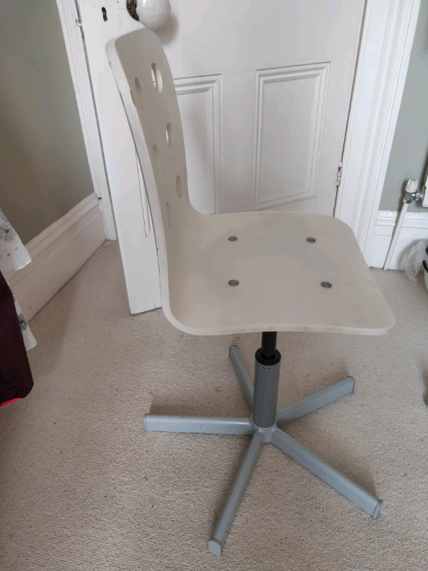 SOLD White IKEA swivel child's desk chair in Bristol