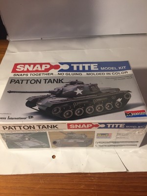 Monogram Snap Tite Model Kit Patton Tank Factory Sealded 851729