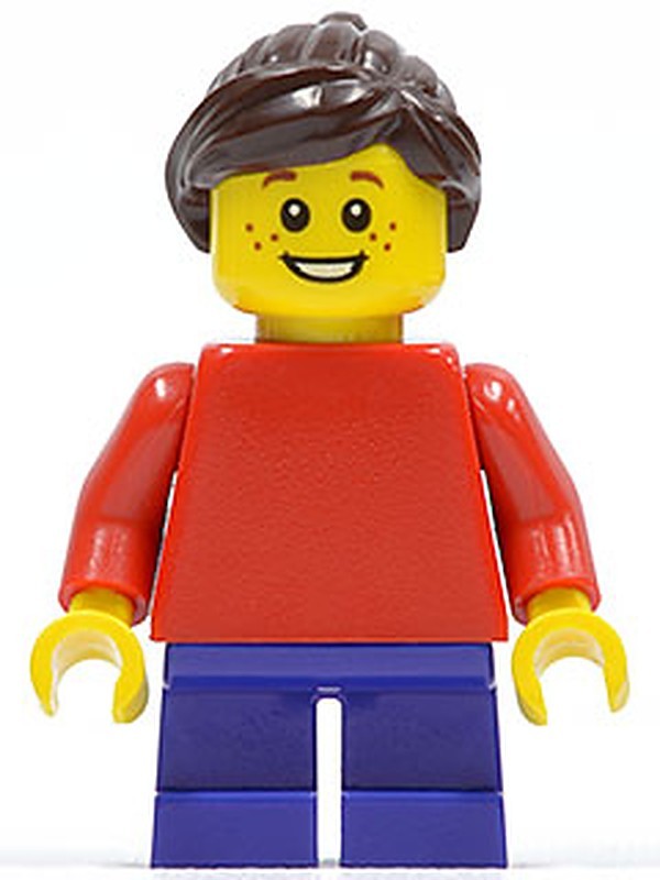 Plain Red Torso with Red Arms, Dark Purple Short Legs…