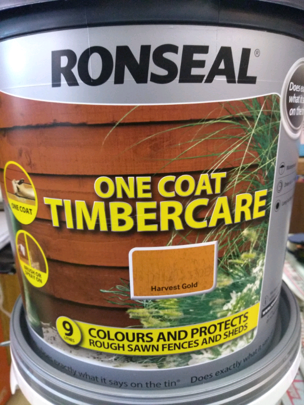 HARVEST GOLD Ronseal One Coat Timbercare Fence Paint in Coatbridge