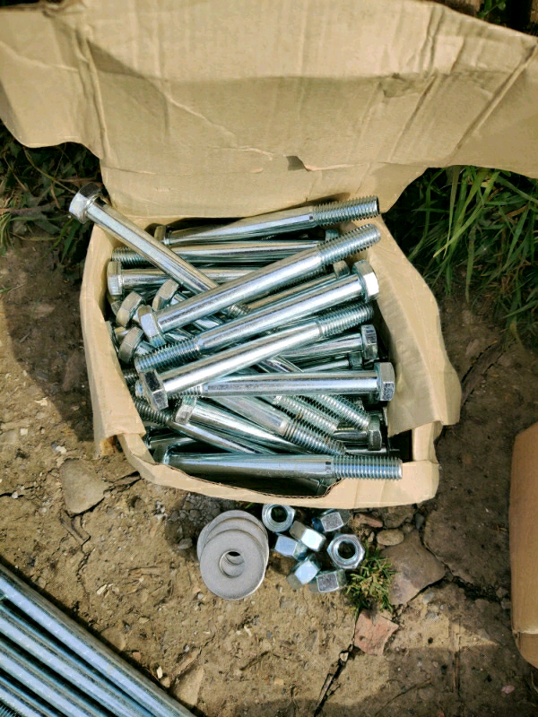Hex Bolts BZP M12 x 120mm Box of 25 New with nuts and washers in