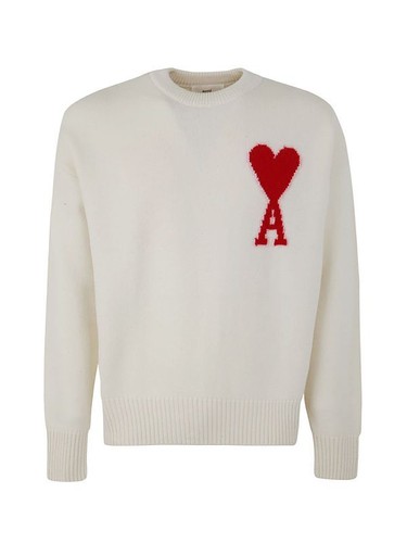 【送料&関税込】Ami Alexandre Mattiussi Light Pink Wool Over SchaferandweinerShops Tonga - Pink Sweater with logo Ami