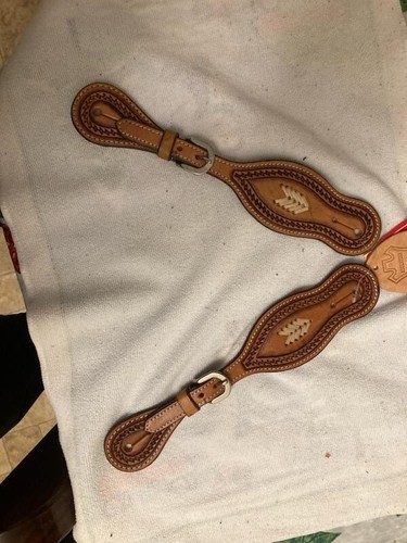 Spur Straps With Rawhide Mens