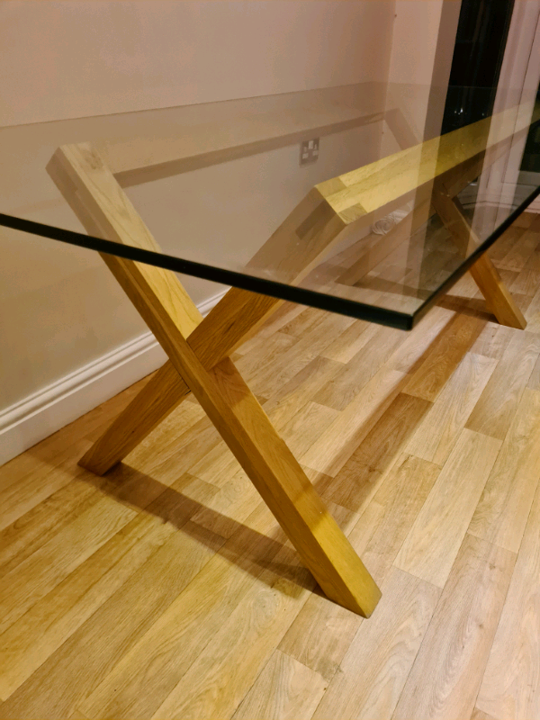 Habitat glass dining table in Harrogate, North Yorkshire Gumtree