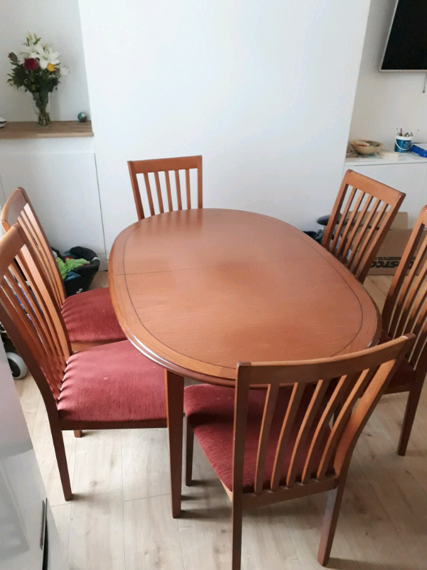 Solid wood dining table and 6 chairs in Whiteinch, Glasgow Gumtree